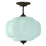 Sirela | Vintage Pumpkin Glass Pendant Light with Coloured Shades for Dining Rooms & Kitchens
