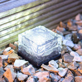 Aveloir | Solar Powered Glass Cube Light with Water Ripple LED Pattern for Garden and Patio