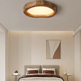 Nerelle | Rustic Wood-Look Ceiling Light with Integrated LED for Warm Interior Lighting