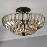 Amyra | Vintage Amber Glass Ceiling Lamp for Living Room and Bedroom