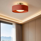 Velari | Minimalist Porcelain Flush Mount Ceiling Light with Gold Finish for Kitchens, Bedrooms & Hallways