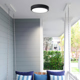 Lenae | IP65 Waterproof Flush Outdoor Ceiling Light in Aluminium for Porch, Patio, Gazebo and Entryway