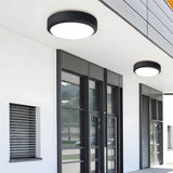 Lenae | IP65 Waterproof Flush Outdoor Ceiling Light in Aluminium for Porch, Patio, Gazebo and Entryway