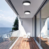 Lenae | IP65 Waterproof Flush Outdoor Ceiling Light in Aluminium for Porch, Patio, Gazebo and Entryway