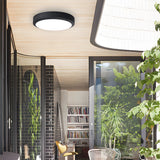 Lenae | IP65 Waterproof Flush Outdoor Ceiling Light in Aluminium for Porch, Patio, Gazebo and Entryway