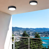 Lenae | IP65 Waterproof Flush Outdoor Ceiling Light in Aluminium for Porch, Patio, Gazebo and Entryway