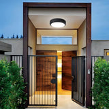 Lenae | IP65 Waterproof Flush Outdoor Ceiling Light in Aluminium for Porch, Patio, Gazebo and Entryway