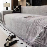 Zentor | Herringbone Sofa Cover Luxury Anti Slip Couch Cover Microfibre Throw for Living Room and Home Decor