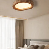 Nerelle | Rustic Wood-Look Ceiling Light with Integrated LED for Warm Interior Lighting