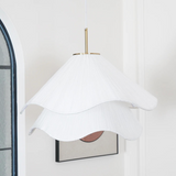 Almirae | Japandi Fabric Pendant Light with Warm Glow for Modern Interiors
