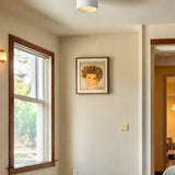 Velari | Minimalist Porcelain Flush Mount Ceiling Light with Gold Finish for Kitchens, Bedrooms & Hallways