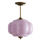 Sirela | Vintage Pumpkin Glass Pendant Light with Coloured Shades for Dining Rooms & Kitchens