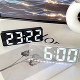 Quorin | Digital LED Alarm Clock Mirror Display Modern Desk Clock with Temperature, Date and Snooze