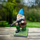 Marain | Military Garden Gnome Statue in Resin with Camouflage Outfit for Garden, Patio and Balcony
