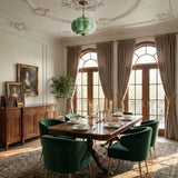 Sirela | Vintage Pumpkin Glass Pendant Light with Coloured Shades for Dining Rooms & Kitchens