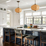 Sirela | Vintage Pumpkin Glass Pendant Light with Coloured Shades for Dining Rooms & Kitchens