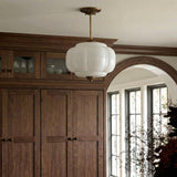 Sirela | Vintage Pumpkin Glass Pendant Light with Coloured Shades for Dining Rooms & Kitchens