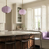 Sirela | Vintage Pumpkin Glass Pendant Light with Coloured Shades for Dining Rooms & Kitchens