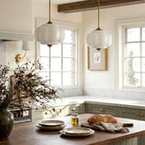 Sirela | Vintage Pumpkin Glass Pendant Light with Coloured Shades for Dining Rooms & Kitchens