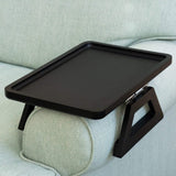 Kedro | Adjustable Bamboo Clip-On Sofa Arm Tray Table for Snacks, Drinks and Laptop Use