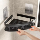 Alira | Corner Shower Caddy Shelf with Self-Adhesive Mount and Rustproof Aluminium Design
