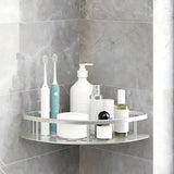 Alira | Corner Shower Caddy Shelf with Self-Adhesive Mount and Rustproof Aluminium Design