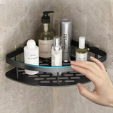 Alira | Corner Shower Caddy Shelf with Self-Adhesive Mount and Rustproof Aluminium Design