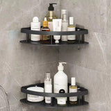 Alira | Corner Shower Caddy Shelf with Self-Adhesive Mount and Rustproof Aluminium Design