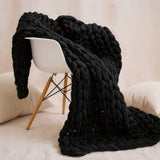 Serellea | Chunky Knitted Merino Wool Throw Blanket Luxury Home Decor