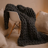 Serellea | Chunky Knitted Merino Wool Throw Blanket Luxury Home Decor