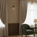 Solvane | Luxury Cylindrical Glass Wall Sconce with GU10 LED Fitting for Modern Interiors