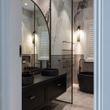 Solvane | Luxury Cylindrical Glass Wall Sconce with GU10 LED Fitting for Modern Interiors