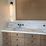 Solvane | Luxury Cylindrical Glass Wall Sconce with GU10 LED Fitting for Modern Interiors