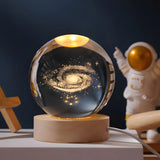 Zarev | Crystal Sphere Lamp with 3D Galaxy Engraving LED Light