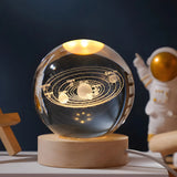 Zarev | Crystal Sphere Lamp with 3D Galaxy Engraving LED Light