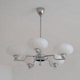 Lioraen | Modern Deco Glass Chandelier in Gold or Chrome Finish for Contemporary Interiors