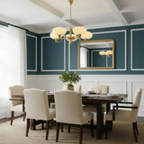 Lioraen | Modern Deco Glass Chandelier in Gold or Chrome Finish for Contemporary Interiors