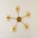 Lioraen | Modern Deco Glass Chandelier in Gold or Chrome Finish for Contemporary Interiors