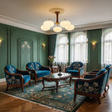 Velmirae | Brass & Wooden Persimmon Chandelier for Elegant Living Rooms