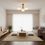 Velmirae | Brass & Wooden Persimmon Chandelier for Elegant Living Rooms