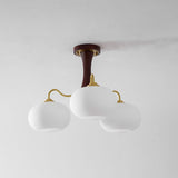 Velmirae | Brass & Wooden Persimmon Chandelier for Elegant Living Rooms