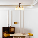 Velmirae | Brass & Wooden Persimmon Chandelier for Elegant Living Rooms