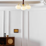 Velmirae | Brass & Wooden Persimmon Chandelier for Elegant Living Rooms