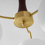 Velmirae | Brass & Wooden Persimmon Chandelier for Elegant Living Rooms