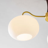 Velmirae | Brass & Wooden Persimmon Chandelier for Elegant Living Rooms