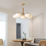 Velmirae | Brass & Wooden Persimmon Chandelier for Elegant Living Rooms