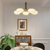 Velmirae | Brass & Wooden Persimmon Chandelier for Elegant Living Rooms