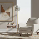 Loraya | Sculptural Glass Floor Light with Integrated LED for Living Room Lighting