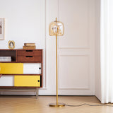 Loraya | Sculptural Glass Floor Light with Integrated LED for Living Room Lighting