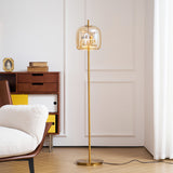Loraya | Sculptural Glass Floor Light with Integrated LED for Living Room Lighting